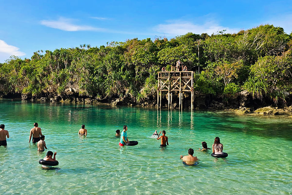 Swimming Weekuri Lagoon Sumba Travel Itinerary