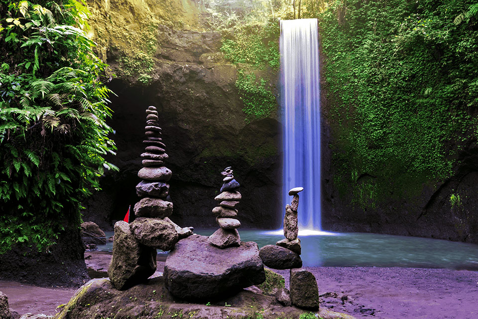 Tibumana Waterfall Guide Stone Stacks
