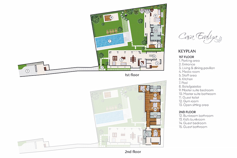 5 Bedroom Luxury Villa Central Seminyak | Casa Evaliza | Floorplan