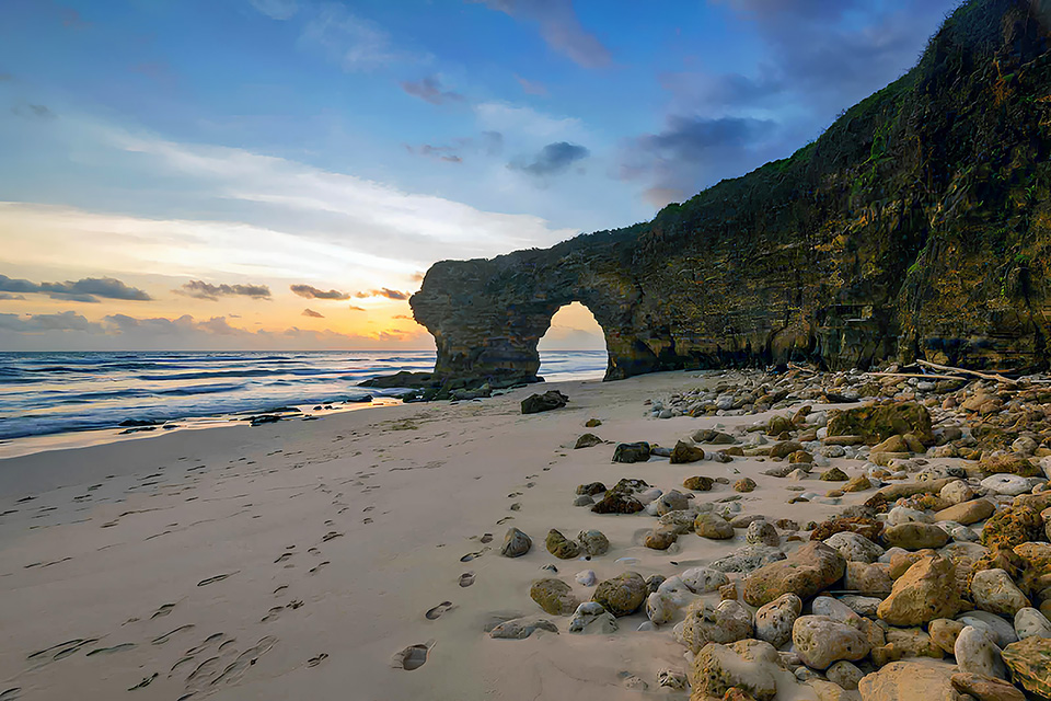 Sunset at Mbawana Beach in 7 Days Sumba Island Tour
