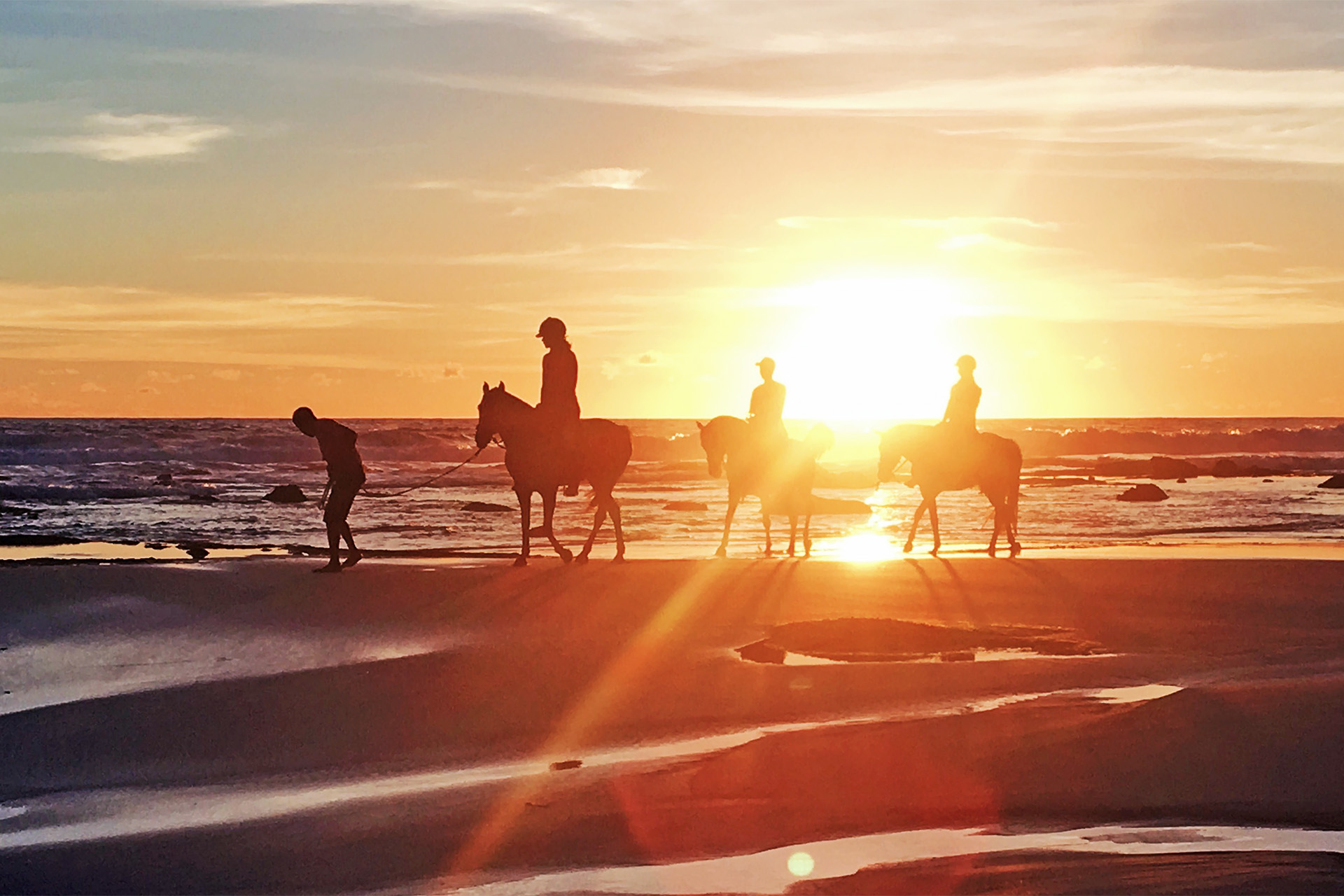 Nihiwatu Travel Guide Sunset with Horses Silhouette