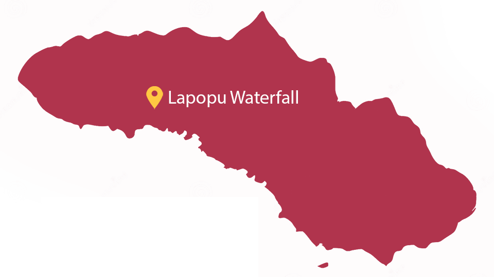 Map to Lapopu Waterfall West Sumba