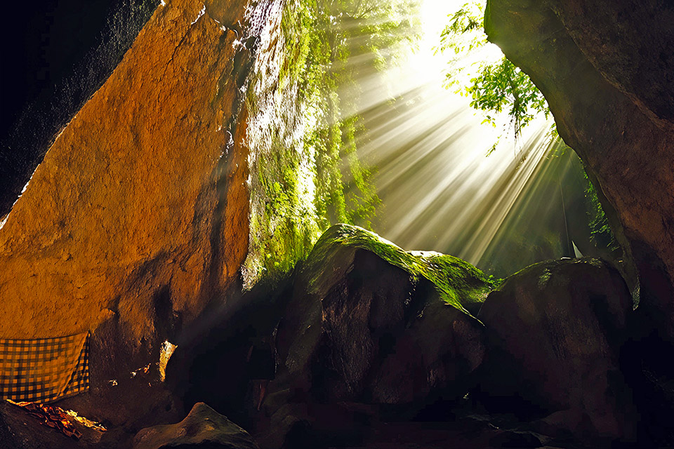 Tukad Cepung Waterfall Near Ubud Bali